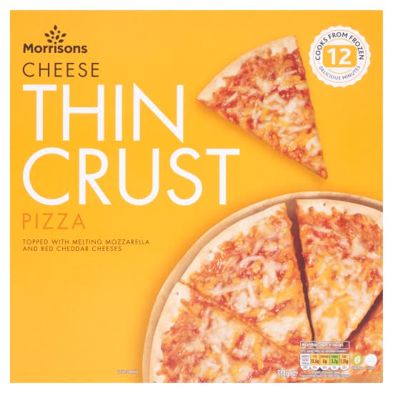 Morrisons Cheese, Thin Crust Pizza (314g)