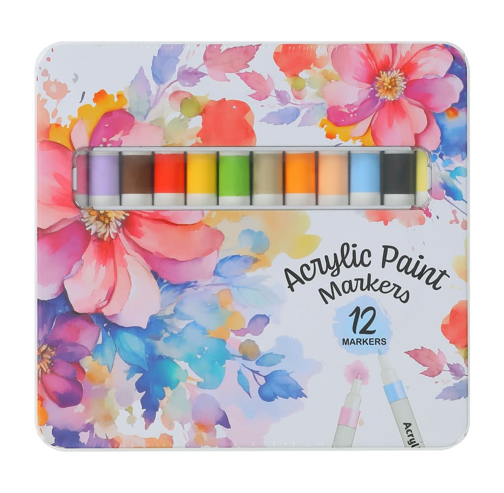 Acrylic Paint Markers 12-Pack