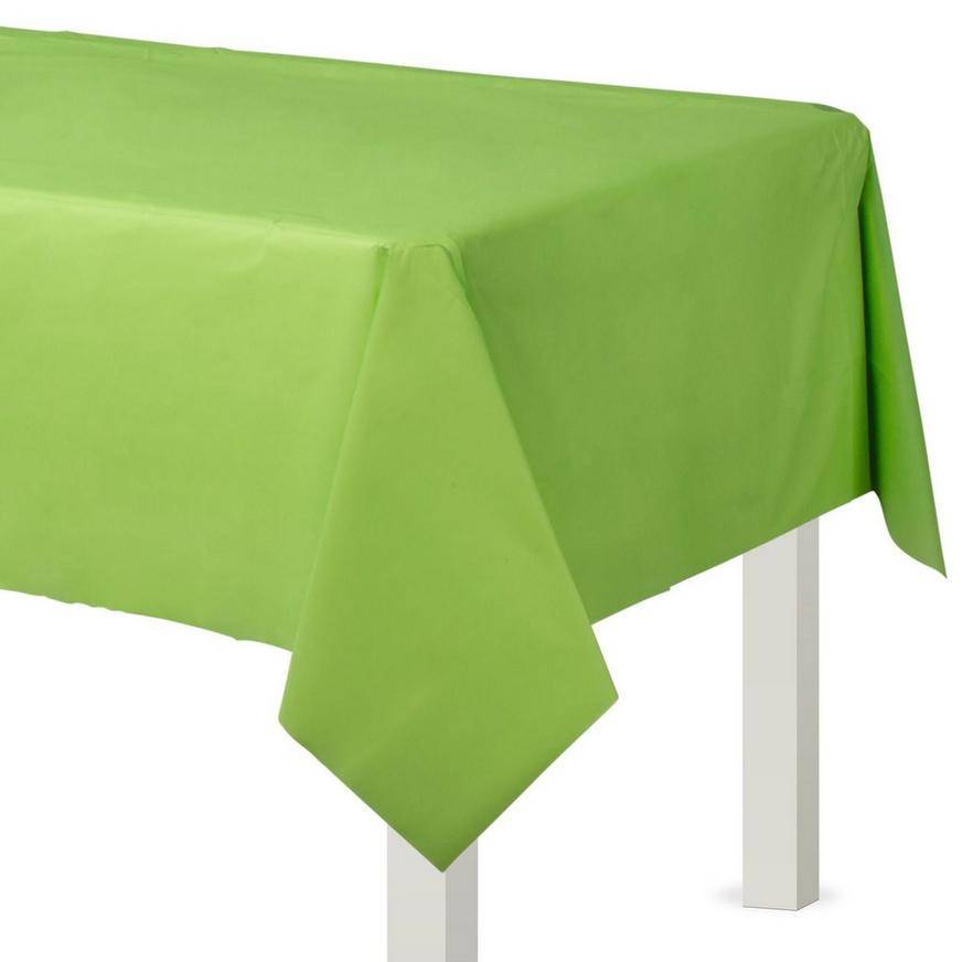 Party City Plastic Table Cover (4" x 108"/kiwi green)