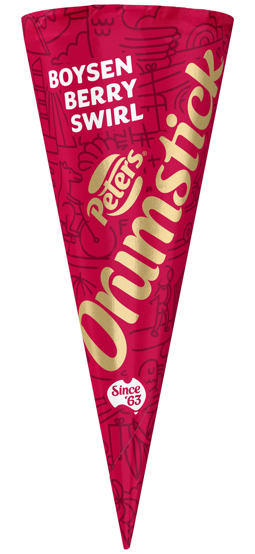 Drumstick Boysen Swirl Ice Cream, Berry (119mL)