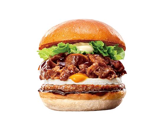 【単品】倍盛り とろたま牛すき焼きバーガー Double Beef Sukiyaki Burger with Toro-Tama