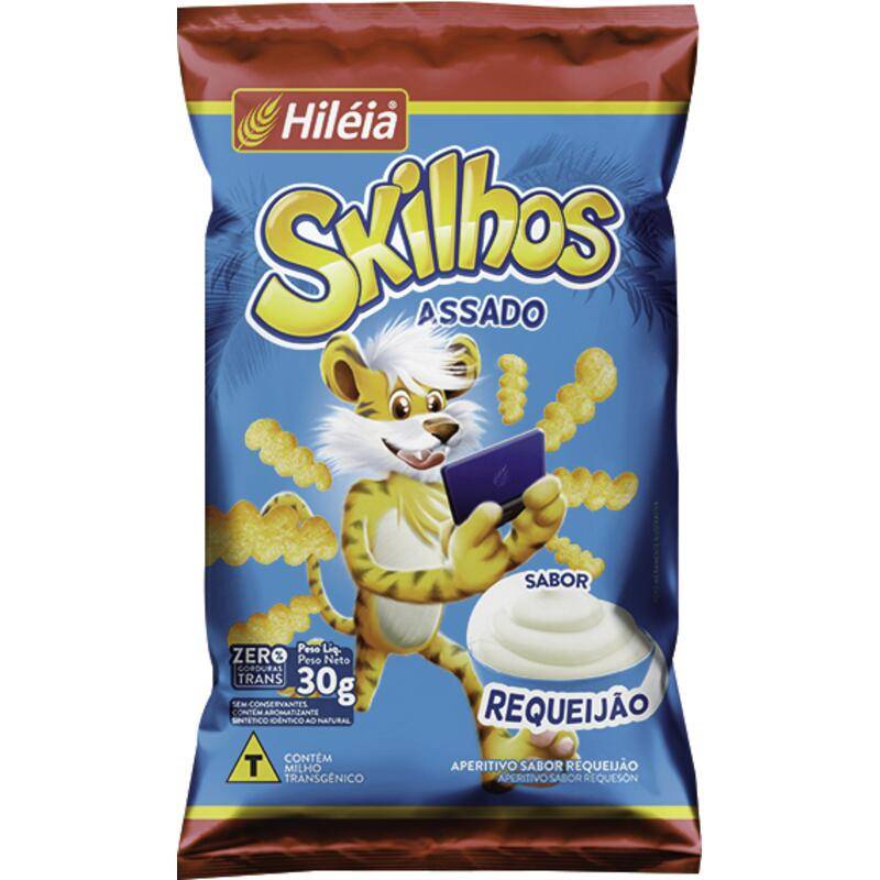 Hiléia salgadinho de milho sabor requeijão skilhos (30g)