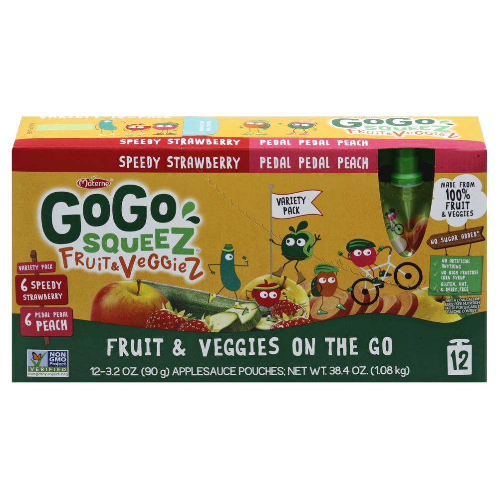 GoGo squeeZ Strawberry and Peach Applesauce (2.4 lbs)