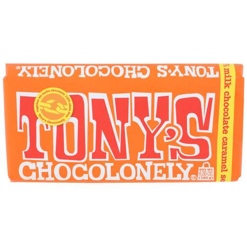 Tony's Chocolonely 32% Dark Chocolate Caramel Sea Salt Bar