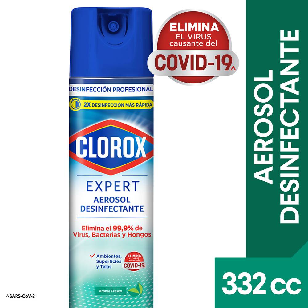 Clorox desinfectante ambientes y superficies aroma fresco (332 ml)