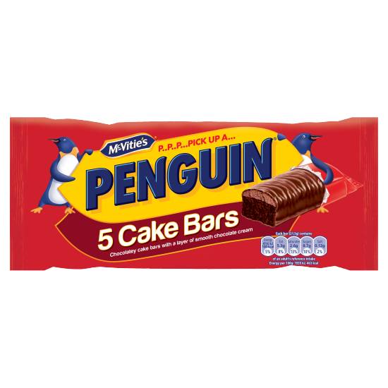 McVitie's Penguin Chocolate Cake Bars (5 pack)