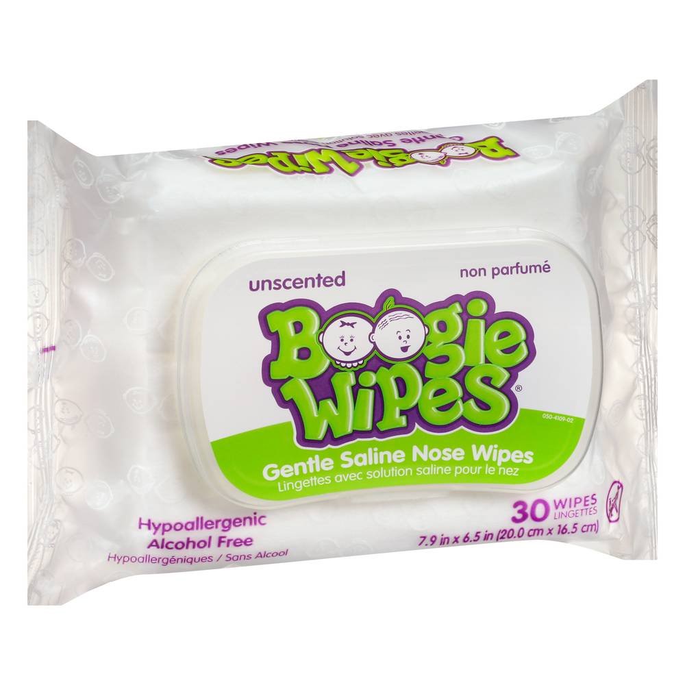 Boogie Simply Unscented Saline Wipes (30 ct)