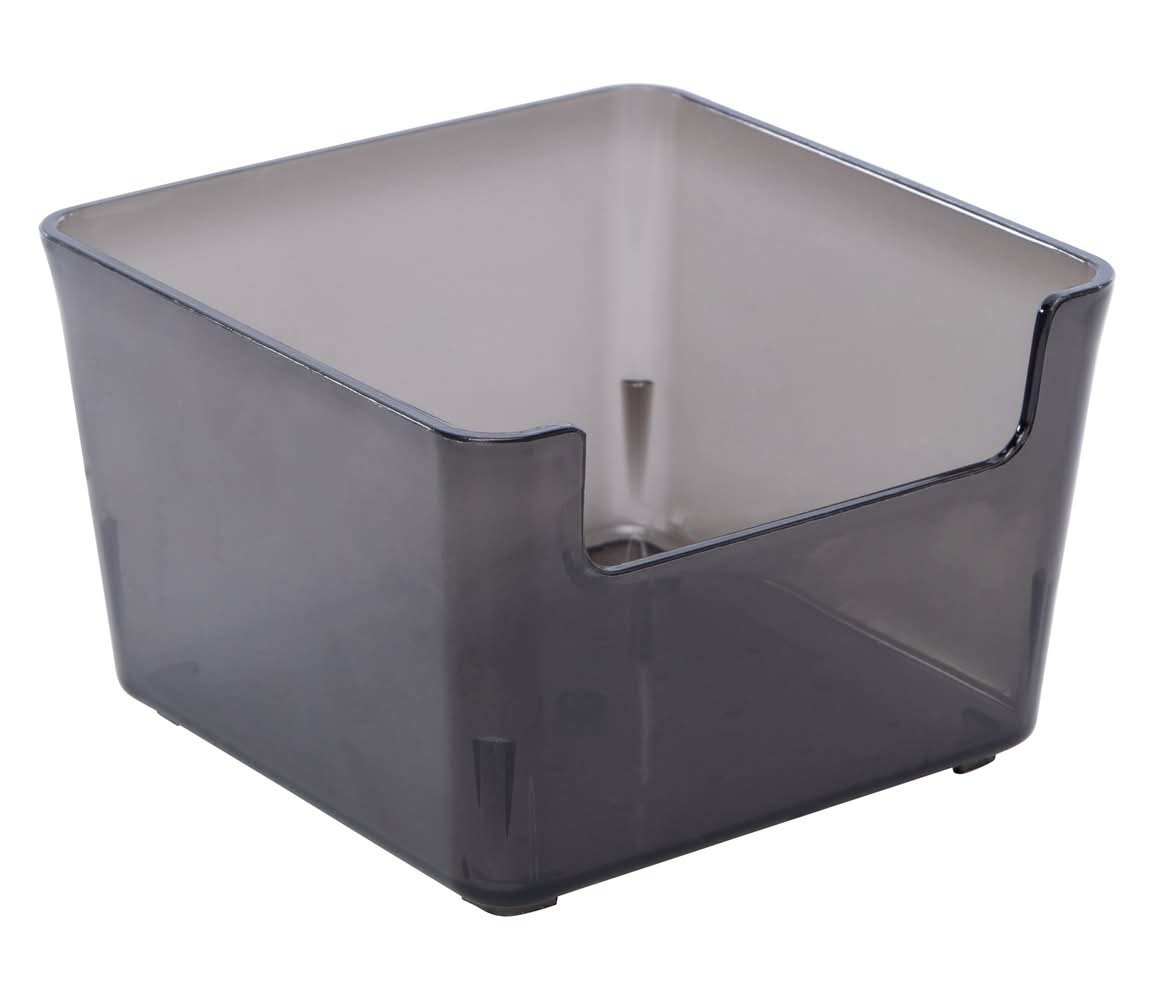 Mini Plastic Storage Bin 3.81in x 2.4in Black