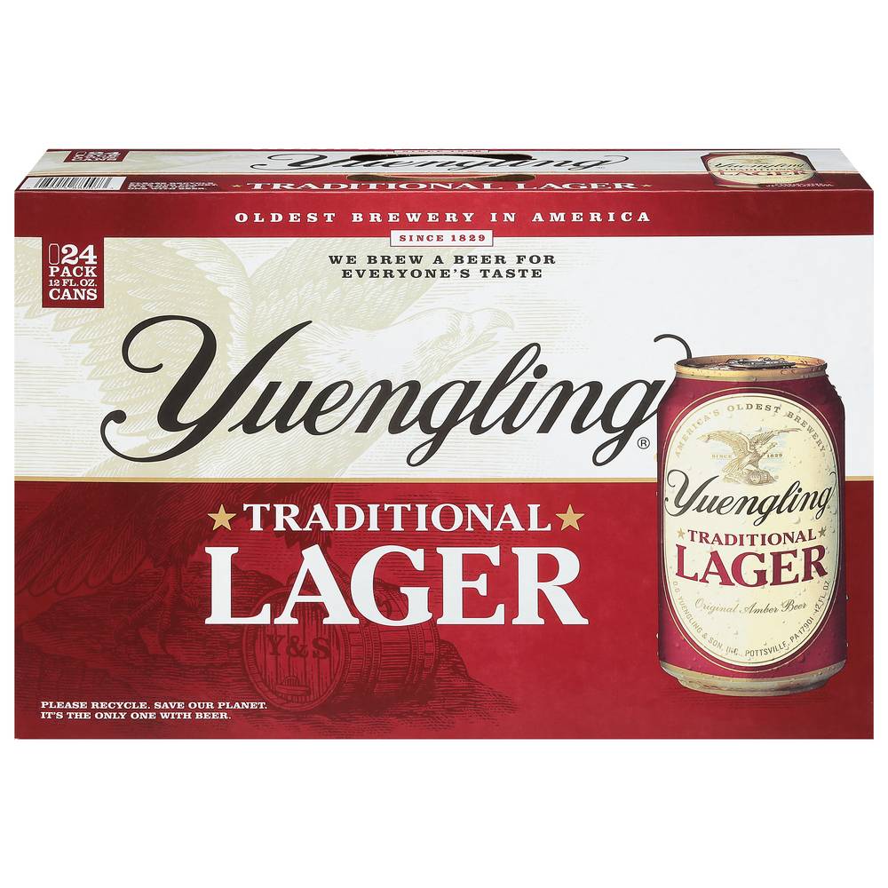 Yuengling Traditional Lager Beer (24 ct, 12 fl oz)