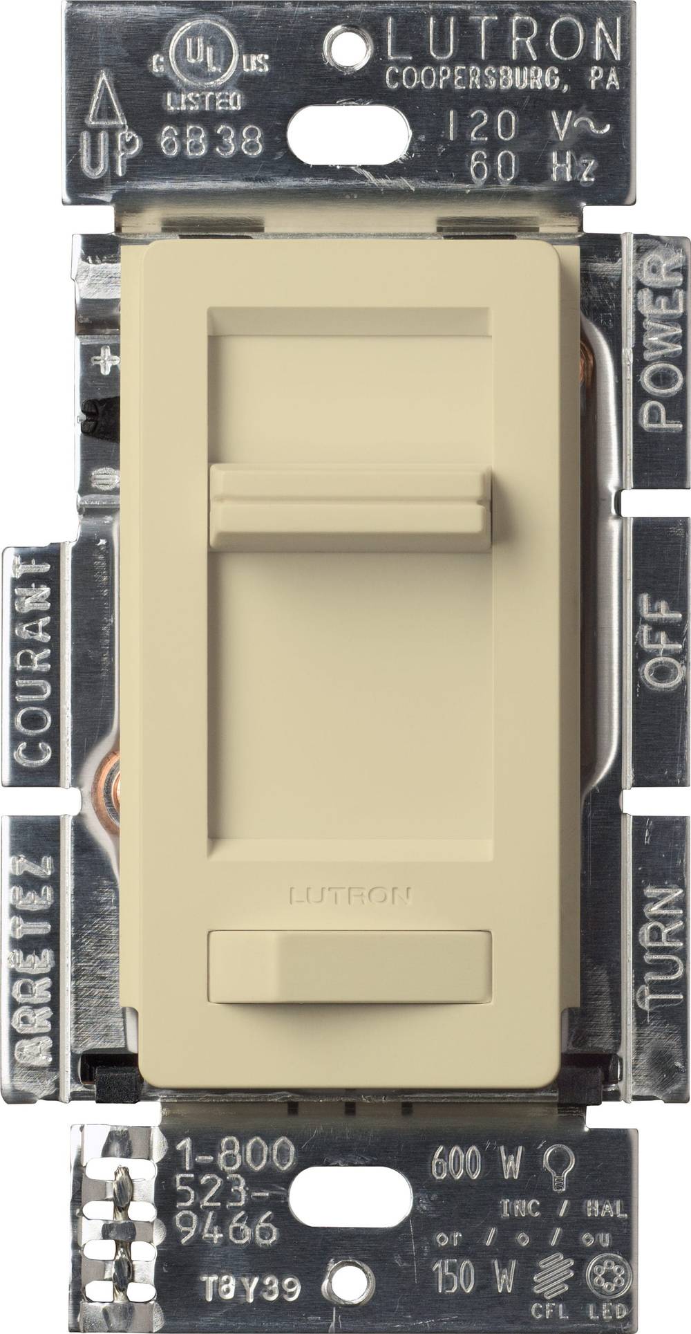 Lutron Lumea Single-pole/3-way LED Slide Light Dimmer Switch, Ivory | LECL-153PH-IV