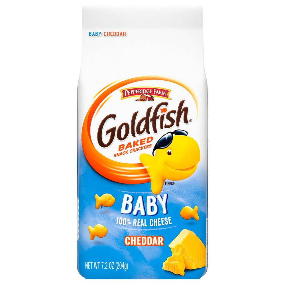 Goldfish Baked Snack Crackers, Cheddar, Baby 7.2 Oz