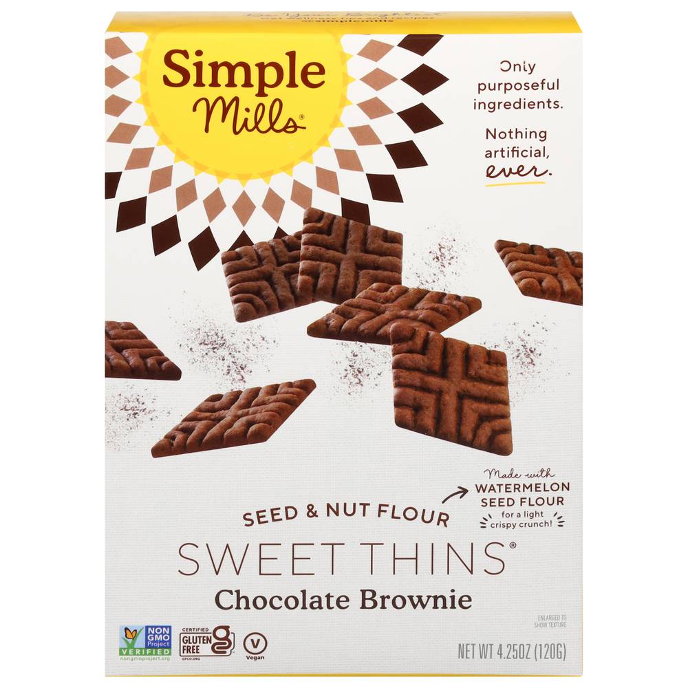 Simple Mills Sweet Thins Cookies, Chocolate Brownie (4.25 oz)