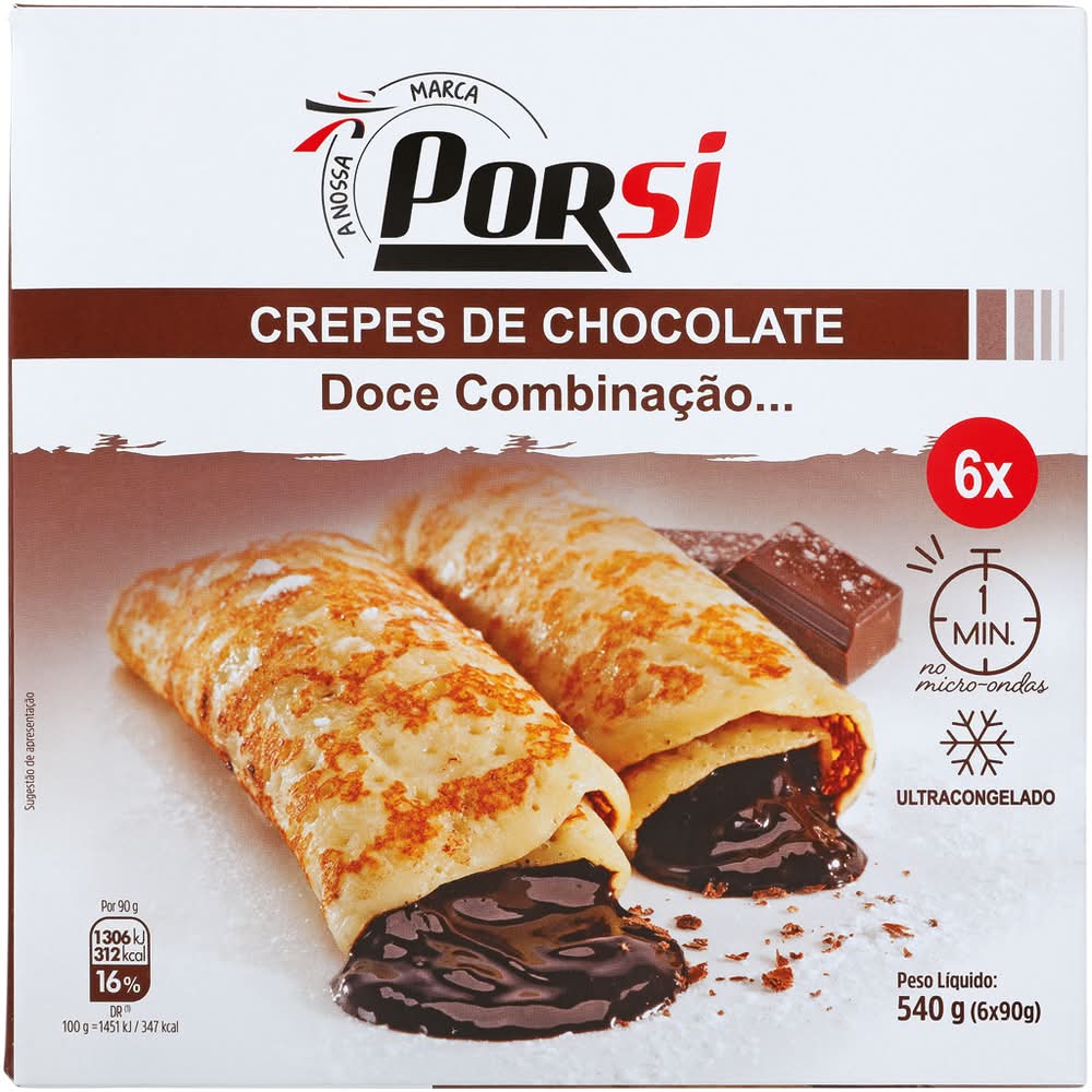 PorSi - Crepe chocolate, embalagem de 540g