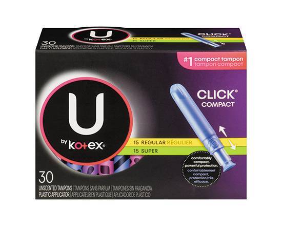 U BY KOTEX SUPER PREM CLK TAMPON REG SUPER 30