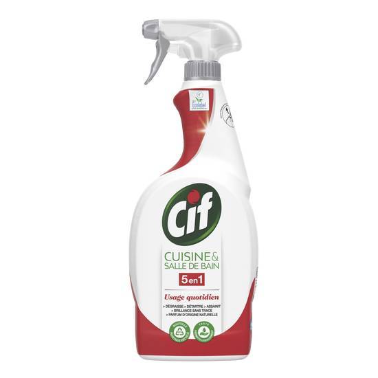 Cif spray nettoyant cuisine et salle de bain (750 ml)