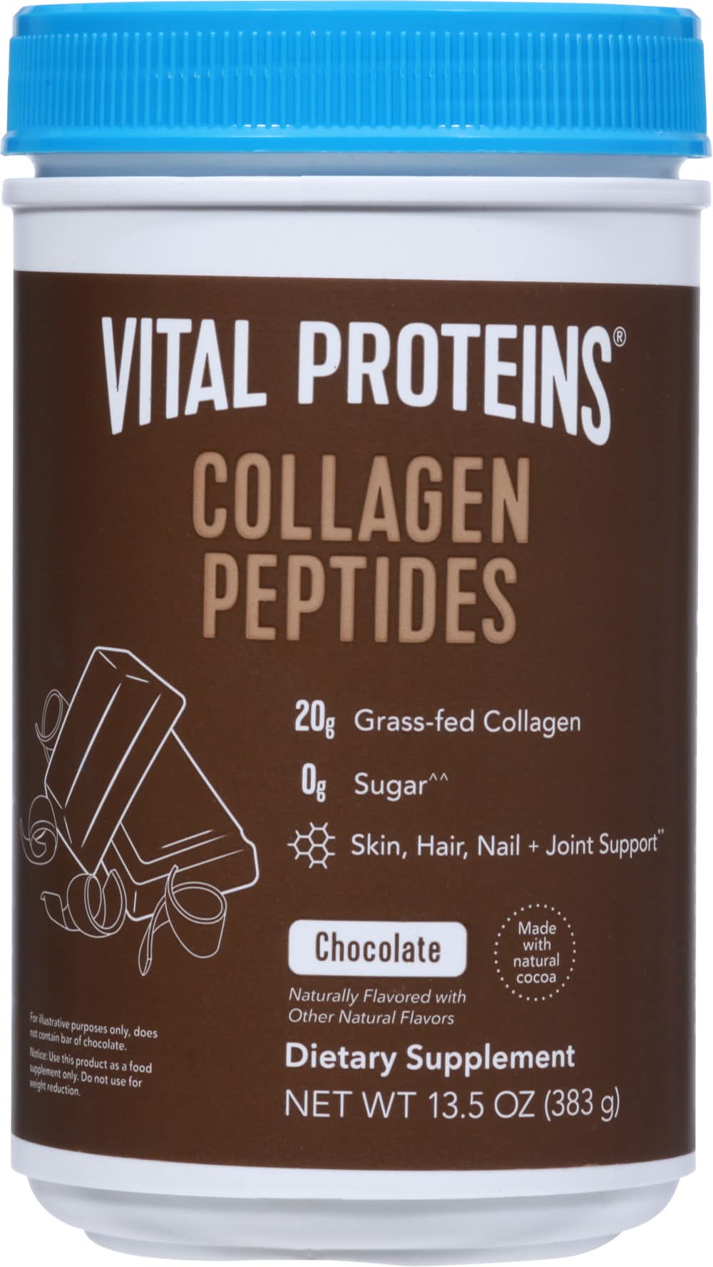 Vital Proteins Collagen Peptides Dietary Supplement, Chocolate (13.5 oz)
