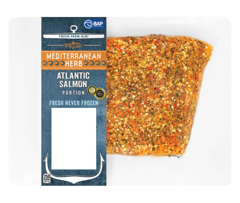 Mediterranean Herb Atlantic Salmon Portion, per lb