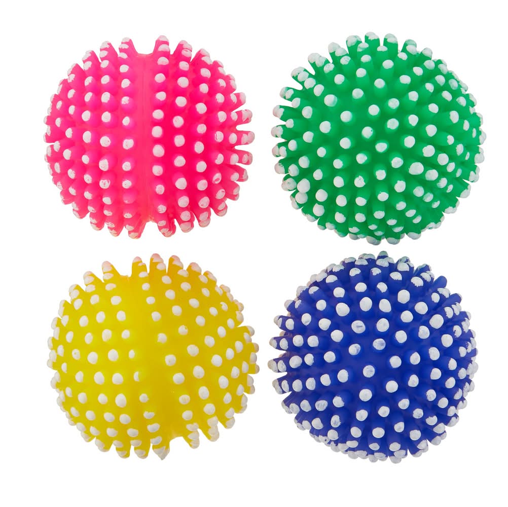 Joyhound® Spikey Ball Dog Toys - 4 Pack (Color: Assorted)