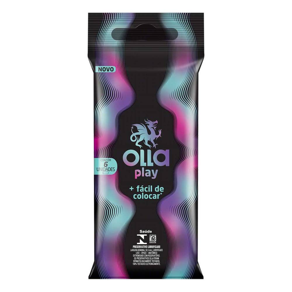 Olla preservativo lubrificado play (6 unidades)