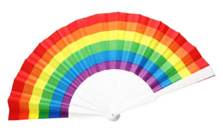 Foldable Hand Fan Rainbow