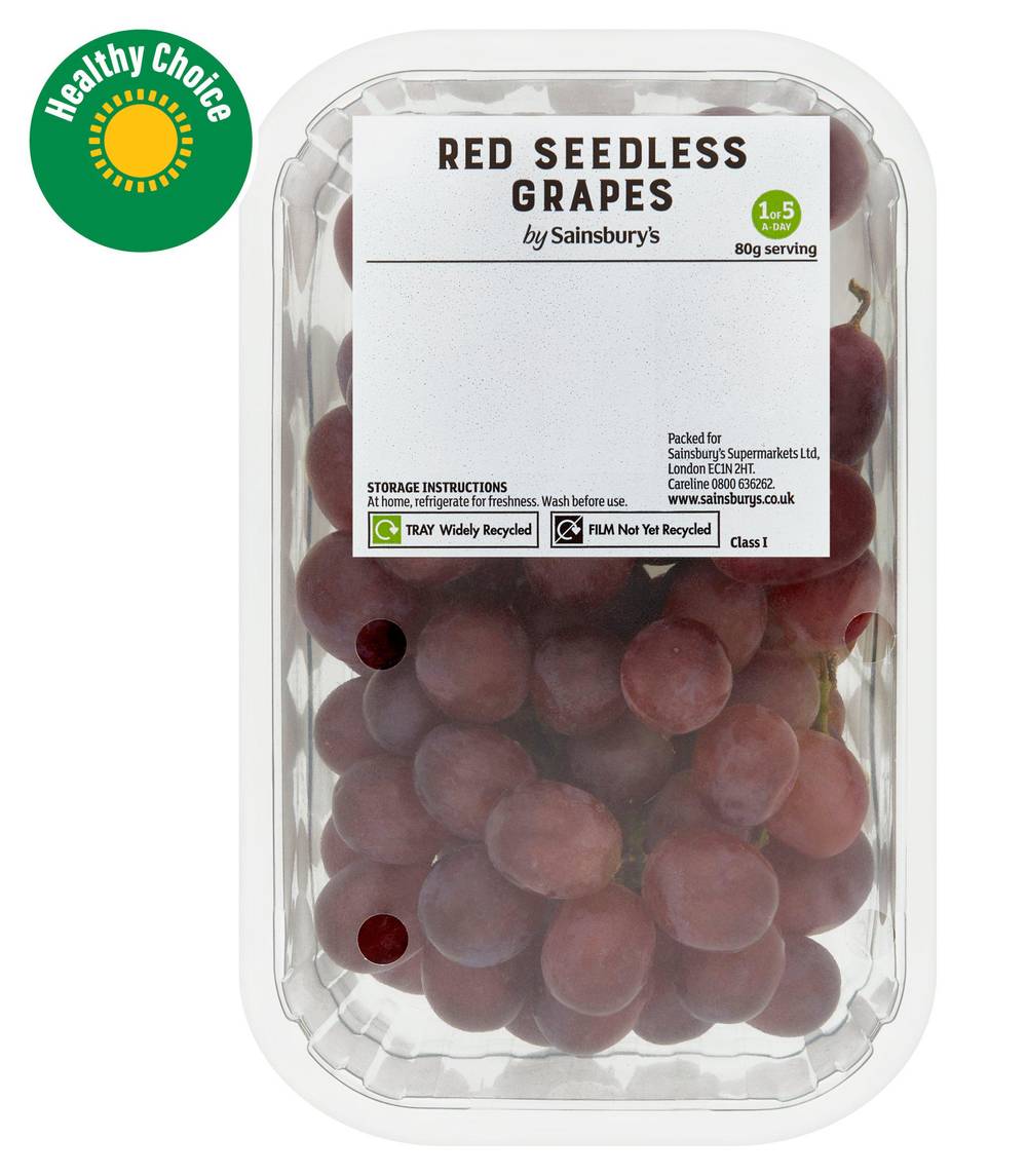 Sainsbury's Red Seedless Grapes (500g)