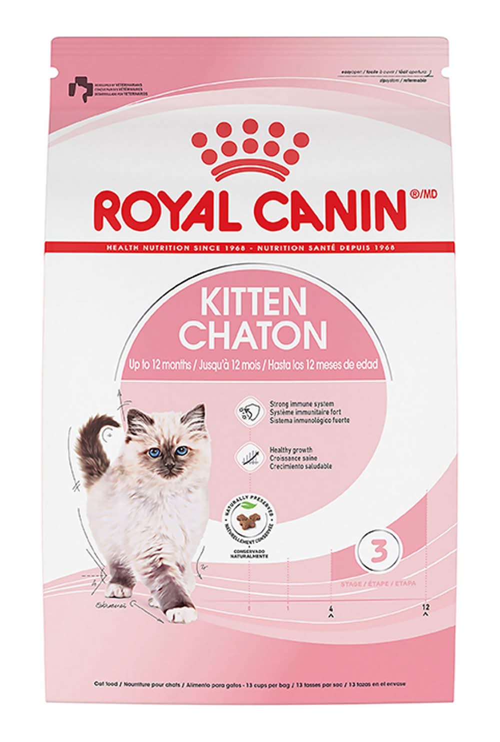 Royal Canin Feline Kitten Dry Cat Food, Health Nutrition for Kittens (Flavor: Original, Color: Assorted, Size: 7 Lb)