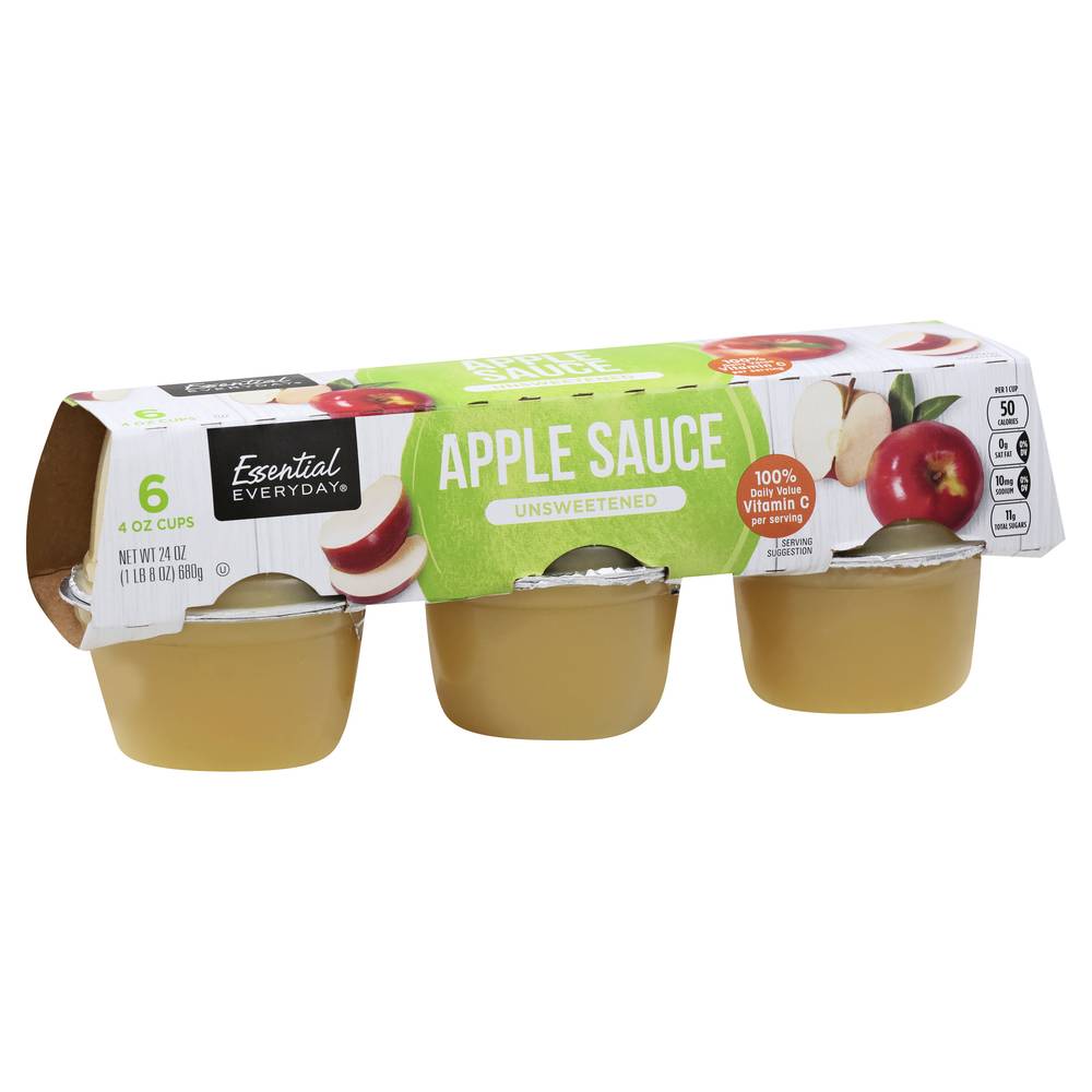 Essential Everyday Unsweetened Apple Sauce (6 ct, 4 oz)