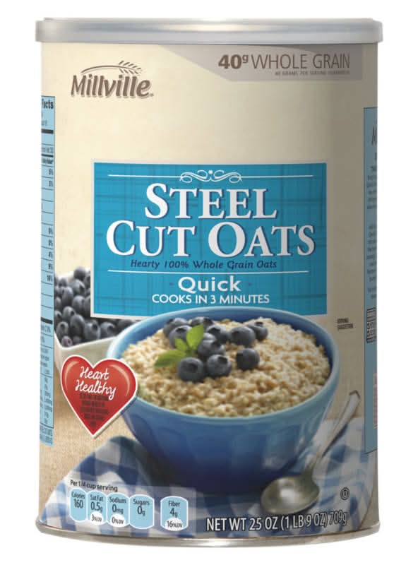Millville Quick Cook 100% Whole Grain Steel Cut Hearty Oats (25 oz)