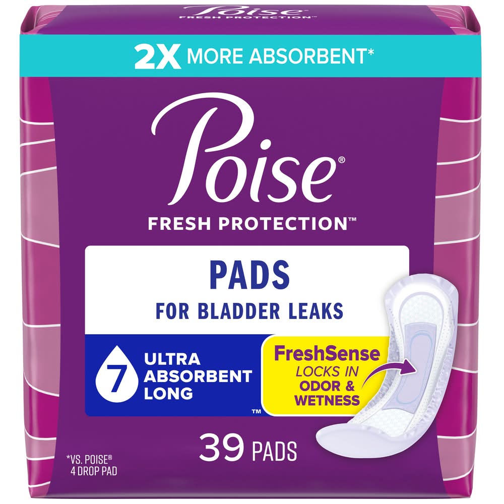 Poise Fresh Protection Ultra Absorbent Long Pads