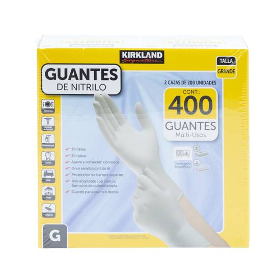 Kirkland signature guantes de nitrilo (2 pack, 200 un)(g)