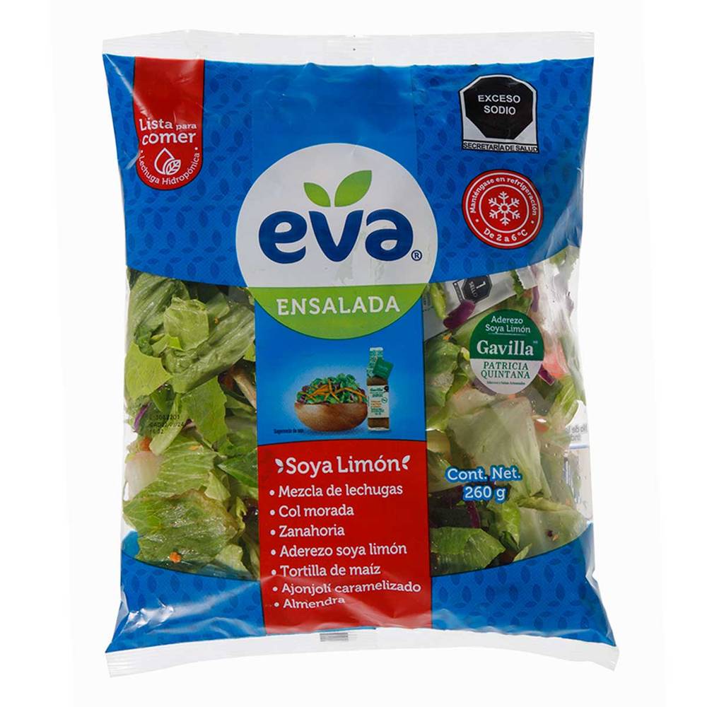 Eva · Ensalada con aderezo de soya y limón (260 g)