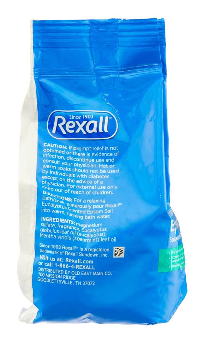 Rexall Epsom Salt Soaking Solution Eucalyptus Scented 1 Lb