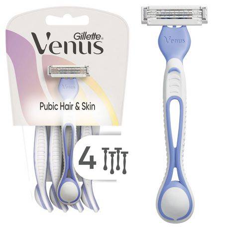 Gillette Venus Women's Disposable Razors For Pubic Hair and Skin (4 ct)