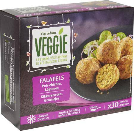 Falafels pois chiches, légumes CARREFOUR VEGGIE - la boîte de 500g