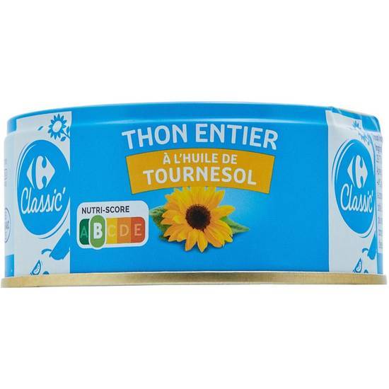 Carrefour Classic' - Thon entier à l'huile de tournesol