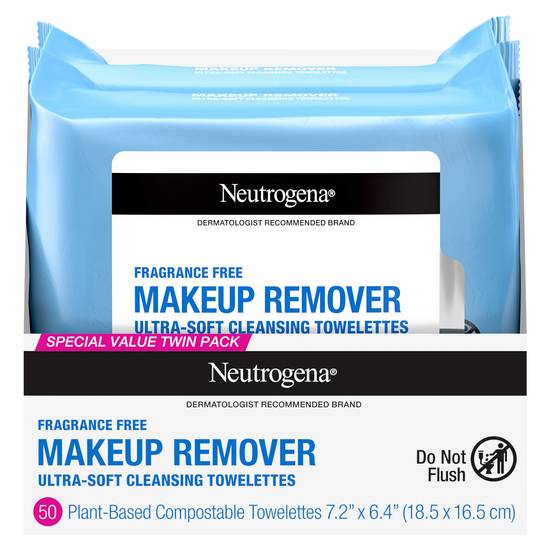 Neutrogena Makeup Remover Ultra-Soft Cleansing Twin pack Towelettes
