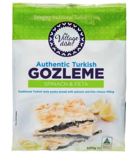 The Village Dish Authentic Turkish Gozleme Spinach & Feta 300g