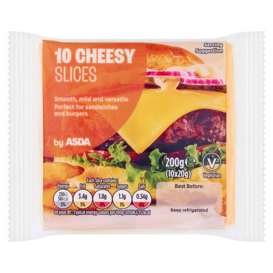 Asda Cheesy Singles 10 x 20g (200g)