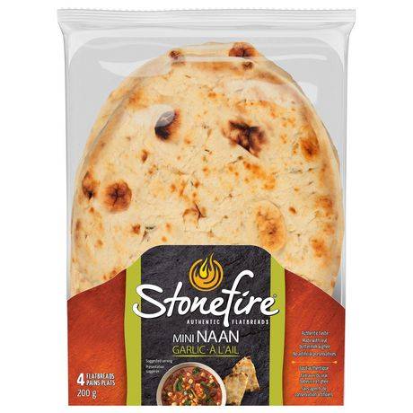 Stonefire Mini Garlic Naan Flatbreads (4 units)