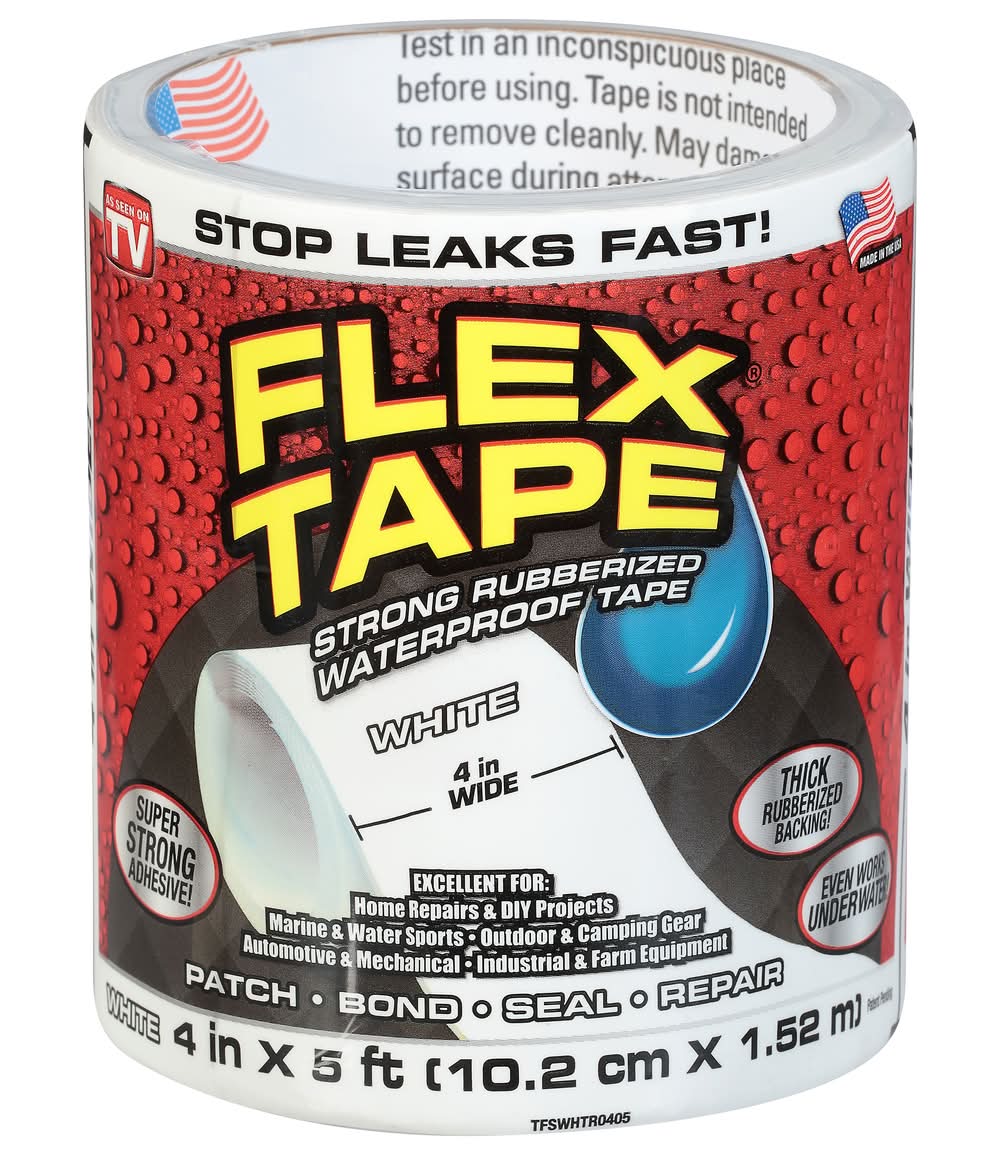 Flex Tape White Strong Rubberized Waterproof Flex Tape (6.4 oz)