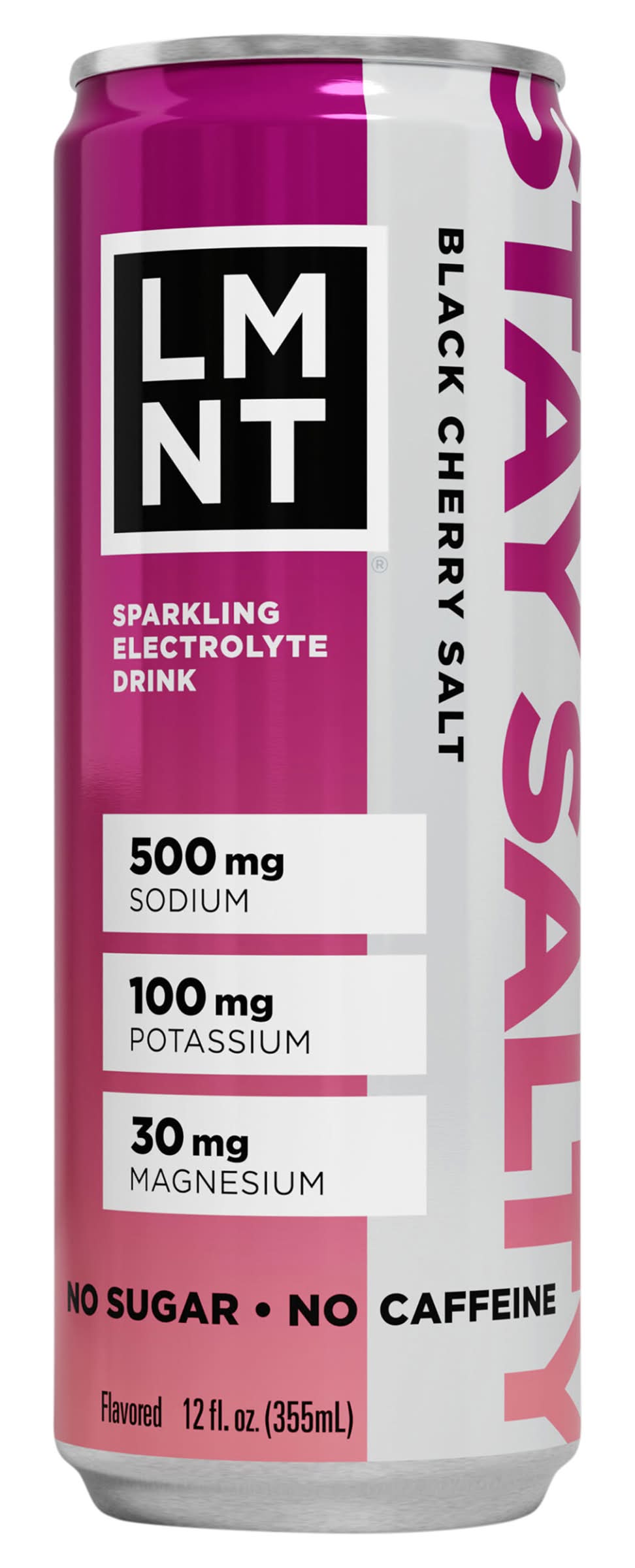 LMNT No Sugar Sparkling Electrolyte Drink, Black Cherry Salt (12 fl oz)