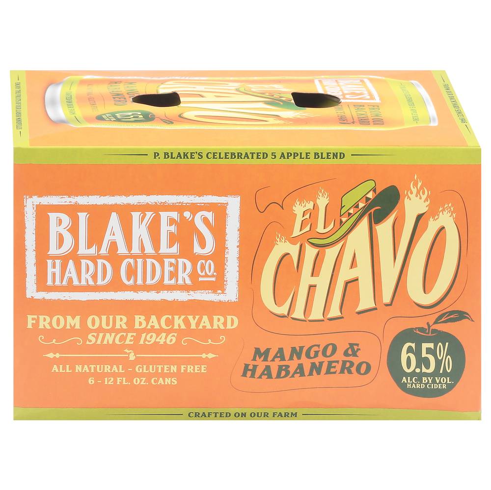 Blake's Hard Cider Co. El Chavo Mango & Habanero Hard Cider (6 ct, 12 fl oz)