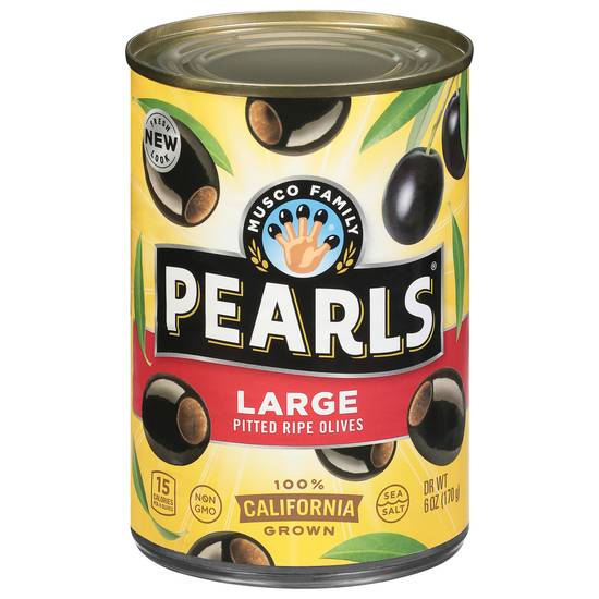 Pearls Large Pitted Black Olives (6 oz)