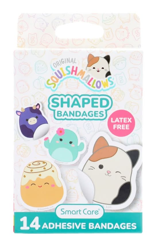 Smart Care Squishmallow Shaped Adhesive Bandages (14 ct)