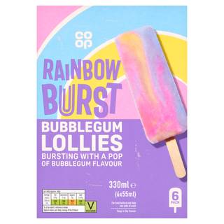 Co-op Bubblegum Lollies 6 x 55ml (330ml)