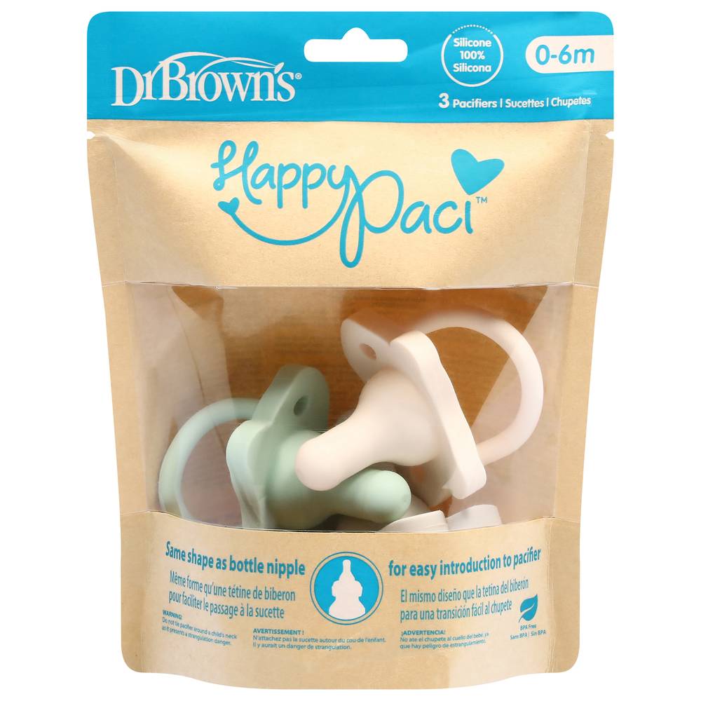 Dr. Brown's Happypaci 100% Silicone Pacifiers