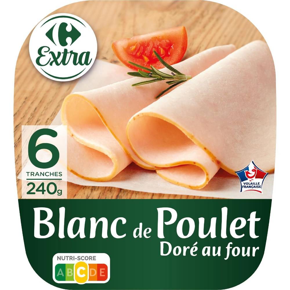 Carrefour Extra - Blanc de poulet doré au four (6 pièces)