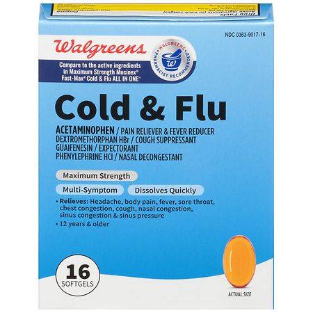 Walgreens Maximum Strength Cold and Flu Softgels