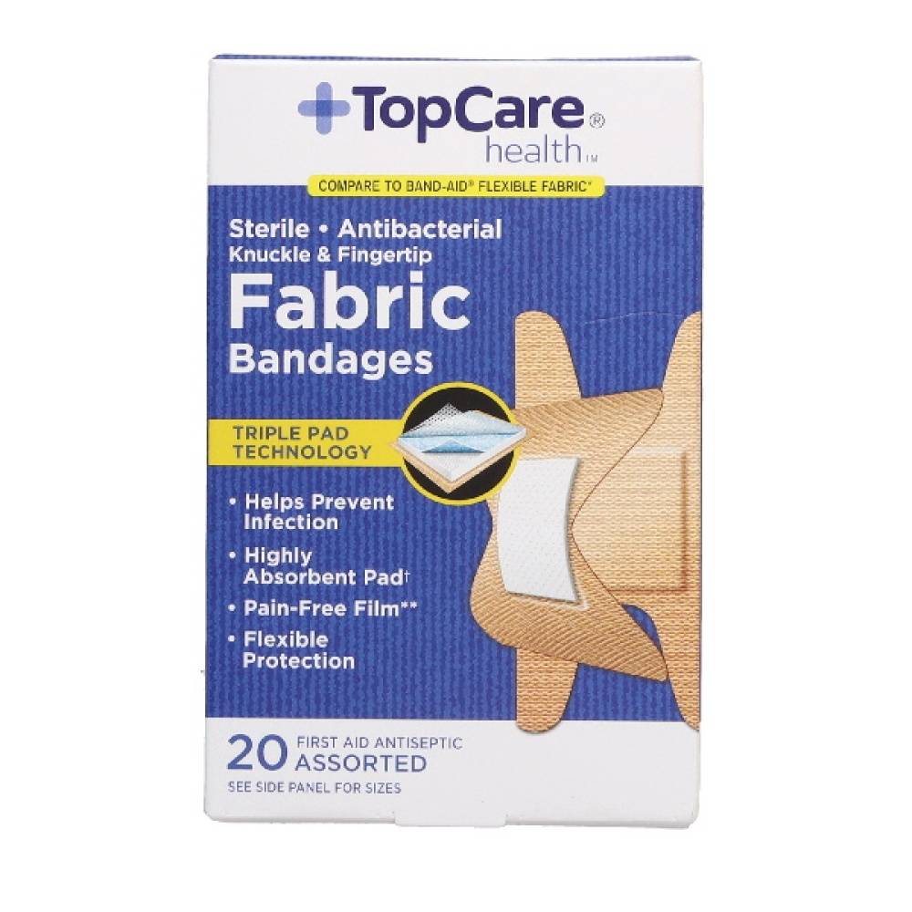 TopCare Fabric Bandages (50 g, 20 ct)