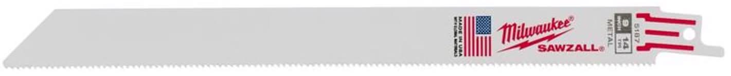 Milwaukee Sawzall 9 In. Bi-Metal Double Duty Upgrade Reciprocating Saw Blade 14 Tpi 5 Pk